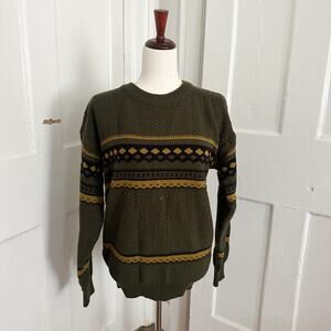 Cricketeer Grandpa Olive Green Sweater Size S